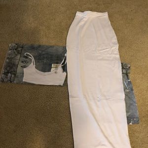 Crop top and skirt